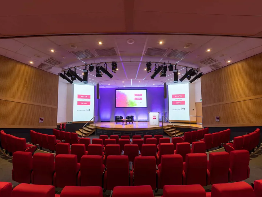 Image of the Kingston Lecture Theatre from the back of the room