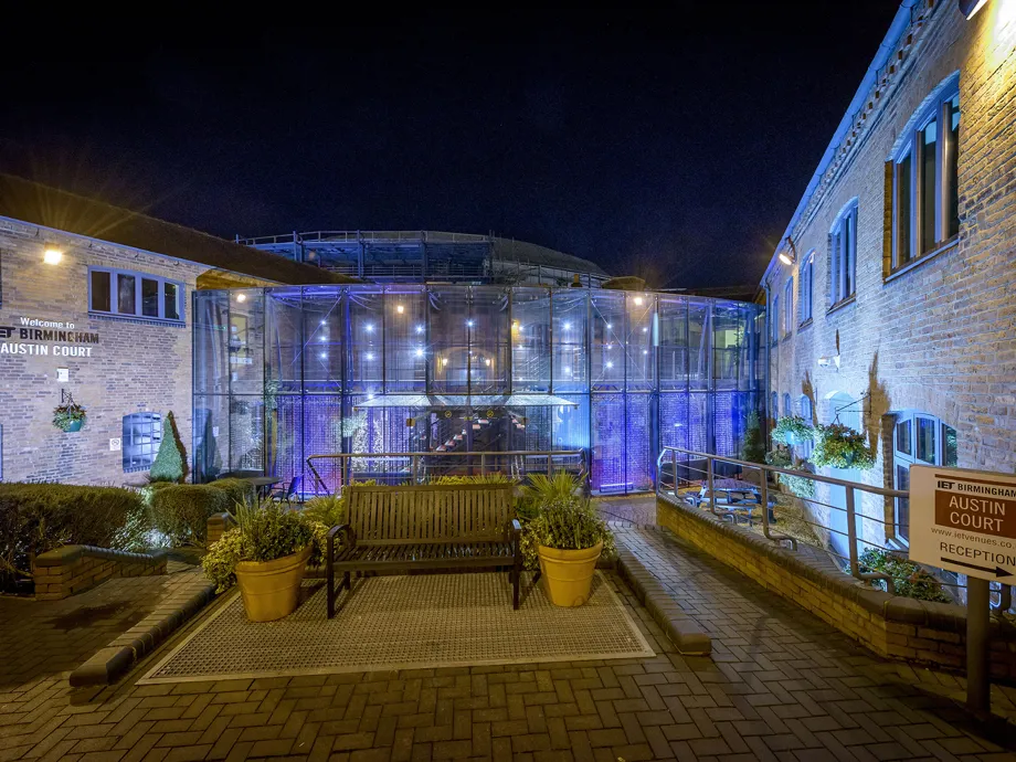 Image of the Courtyard after dark