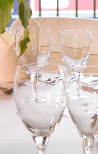 Wine Glasses On A Table