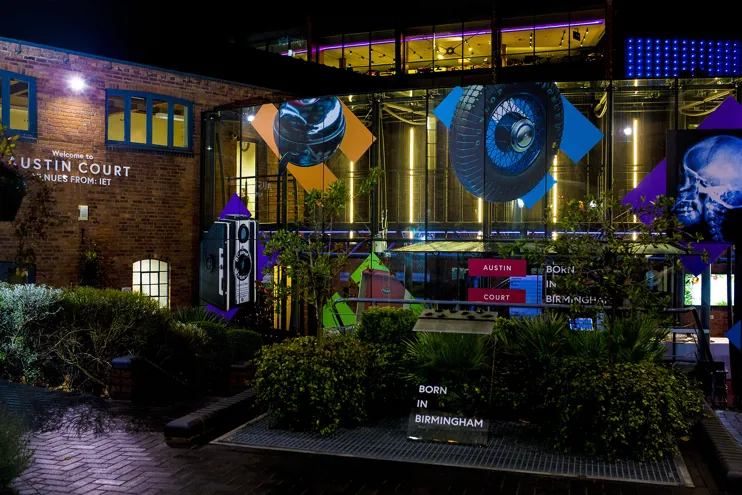 Image of the Courtyard after dark illuminated 1